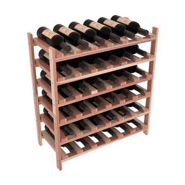 Living Series - 36 Bottle Stackable in Redwood Unstained with WineSafe™ Satin Sealant