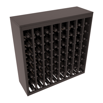 Living Series - 64 Bottle Deluxe Rack in Pine Black stained with WineSafe™ Satin Sealant
