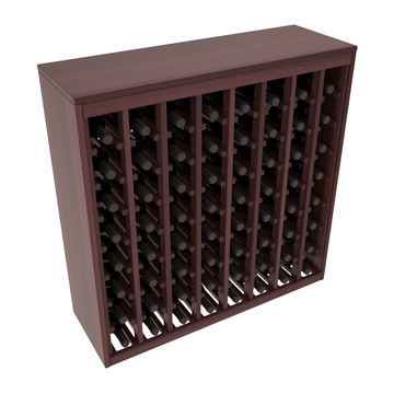 Living Series - 64 Bottle Deluxe Rack in Redwood Walnut stained with WineSafe™ Satin Sealant