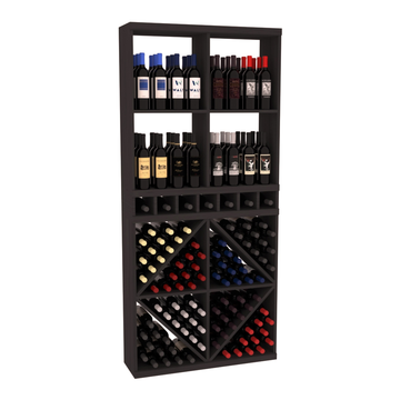 Retail Diamond Bin Display in Grand Mahogany Black stained without WineSafe™ Satin Sealant