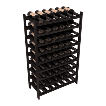 Living Series - 54 Bottle Stackable in Redwood Black stained without WineSafe™ Satin Sealant
