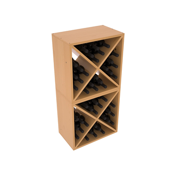 Living Series - 48 Bottle Wine Cube in Pine Oak stained with WineSafe™ Satin Sealant