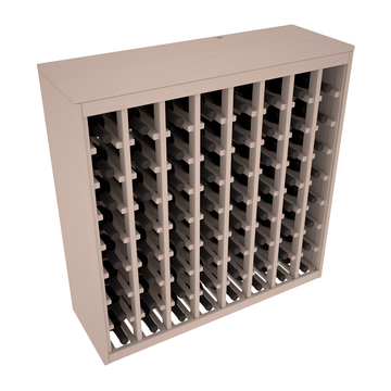 Living Series - 64 Bottle Deluxe Rack in Pine Greywash stained without WineSafe™ Satin Sealant