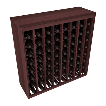 Living Series - 64 Bottle Deluxe Rack in Redwood Walnut stained without WineSafe™ Satin Sealant
