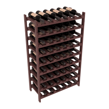 Living Series - 54 Bottle Stackable in Alder Walnut stained with WineSafe™ Satin Sealant