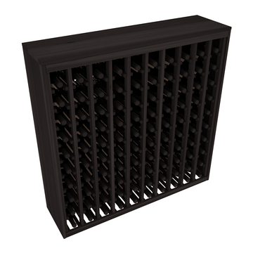Living Series - 100 Bottle Deluxe Rack in Redwood Black stained without WineSafe™ Satin Sealant