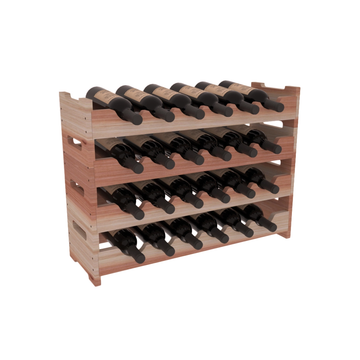 Living Series - 24 Bottle Mini Scalloped Rack in Redwood Unstained without WineSafe™ Satin Sealant