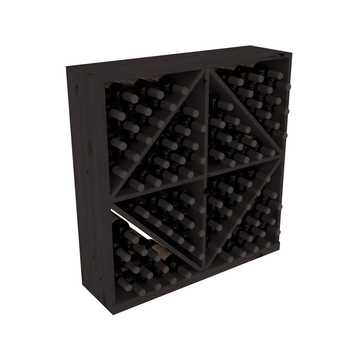Retail Diamond Bin Base in Knotty Alder Black stained without WineSafe™ Satin Sealant