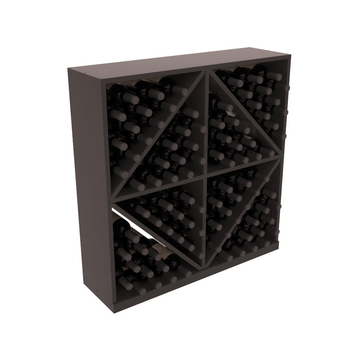 Retail Diamond Bin Base in Ponderosa Pine Black stained with WineSafe™ Satin Sealant