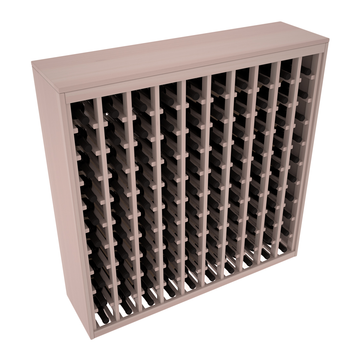 Living Series - 100 Bottle Deluxe Rack in Redwood Greywash stained with WineSafe™ Satin Sealant