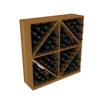 Retail Diamond Bin Base in Premium Redwood Oak stained without WineSafe™ Satin Sealant