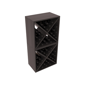 Living Series - 48 Bottle Wine Cube in Redwood Black stained with WineSafe™ Satin Sealant