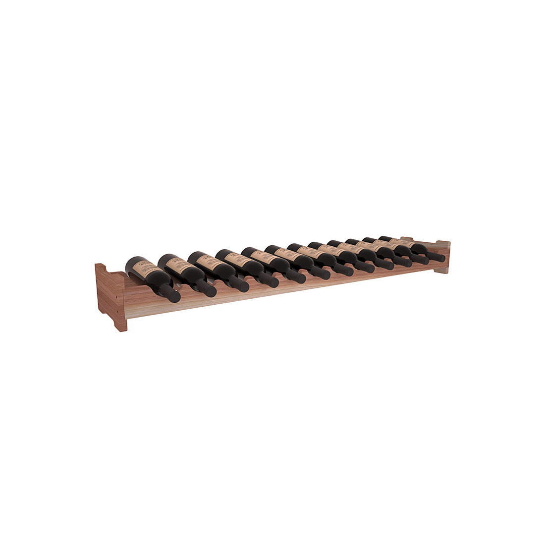 Living Series - 12 Bottle Scalloped Rack in Redwood Unstained without WineSafe™ Satin Sealant