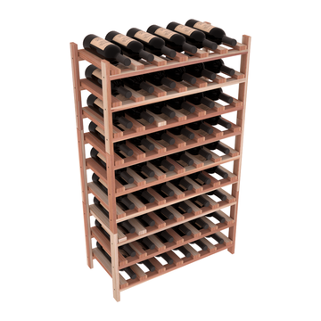 Living Series - 54 Bottle Stackable in Redwood Unstained without WineSafe™ Satin Sealant