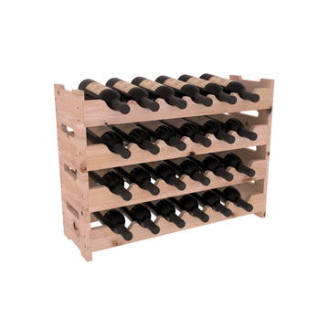 Living Series - 24 Bottle Mini Scalloped Rack in Alder Unstained without WineSafe™ Satin Sealant