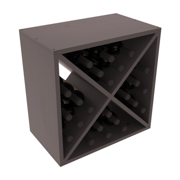 Living Series - 24 Bottle Wine Cube in Pine Black stained with WineSafe™ Satin Sealant