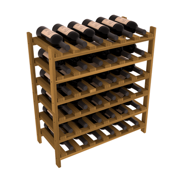 Living Series - 36 Bottle Stackable in Redwood Oak stained without WineSafe™ Satin Sealant