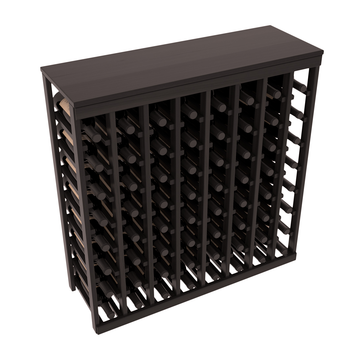 Living Series - 64 Bottle Tabletop Rack in Redwood Black stained with WineSafe™ Satin Sealant