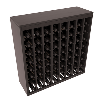 Living Series - 64 Bottle Deluxe Rack in Alder Black stained with WineSafe™ Satin Sealant