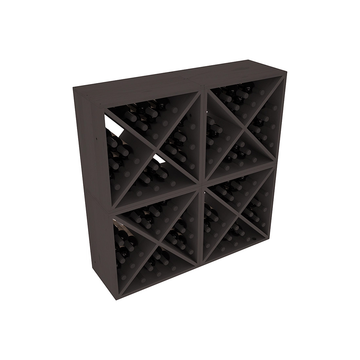 Living Series - 96 Bottle Wine Cube in Pine Black stained without WineSafe™ Satin Sealant