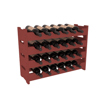 Living Series - 24 Bottle Mini Scalloped Rack in Pine Cherry stained without WineSafe™ Satin Sealant