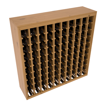 Living Series - 100 Bottle Deluxe Rack in Alder Oak stained with WineSafe™ Satin Sealant