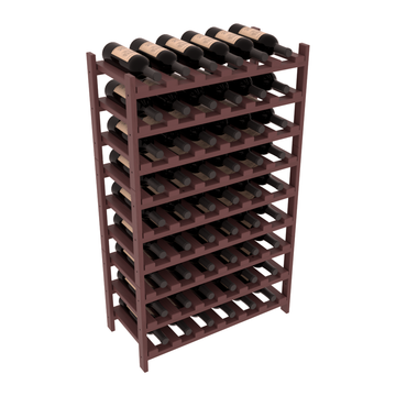 Living Series - 54 Bottle Stackable in Pine Walnut stained with WineSafe™ Satin Sealant