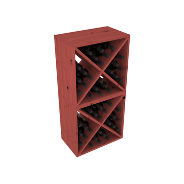 Living Series - 48 Bottle Wine Cube in Alder Cherry stained without WineSafe™ Satin Sealant