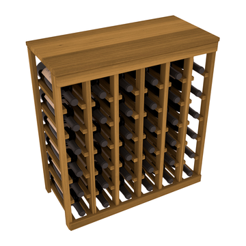 Living Series - 36 Bottle Tabletop Rack in Redwood Oak stained without WineSafe™ Satin Sealant