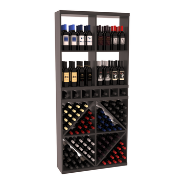 Retail Diamond Bin Display in Ponderosa Pine Black stained with WineSafe™ Satin Sealant