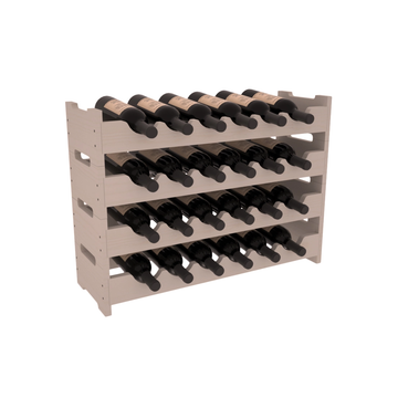Living Series - 24 Bottle Mini Scalloped Rack in Pine Greywash stained without WineSafe™ Satin Sealant