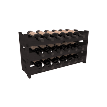 Living Series - 18 Bottle Mini Scalloped Rack in Alder Black stained without WineSafe™ Satin Sealant
