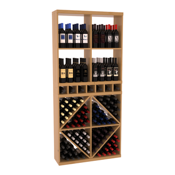 Retail Diamond Bin Display in Ponderosa Pine Oak stained with WineSafe™ Satin Sealant