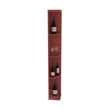 Retail Quarter Round Display in Pine Cherry stained with WineSafe™ Satin Sealant