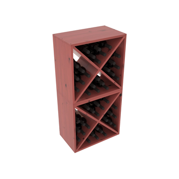 Living Series - 48 Bottle Wine Cube in Alder Cherry stained with WineSafe™ Satin Sealant