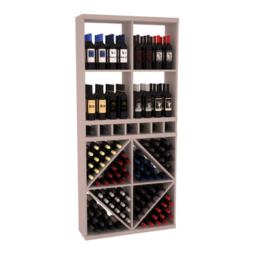 Retail Diamond Bin Display in Grand Mahogany Greywash stained without WineSafe™ Satin Sealant