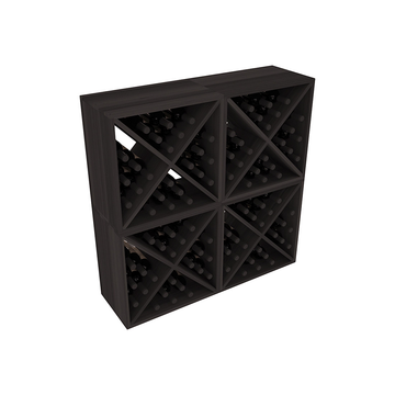 Living Series - 96 Bottle Wine Cube in Redwood Black stained without WineSafe™ Satin Sealant