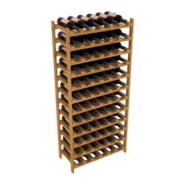 Living Series - 72 Bottle Stackable in Alder Oak stained without WineSafe™ Satin Sealant