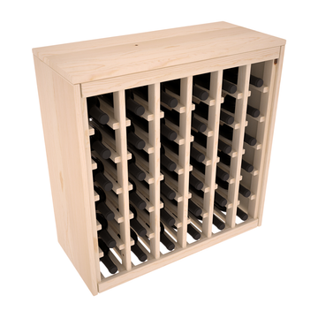 Living Series - 36 Bottle Deluxe Rack in Pine Unstained without WineSafe™ Satin Sealant