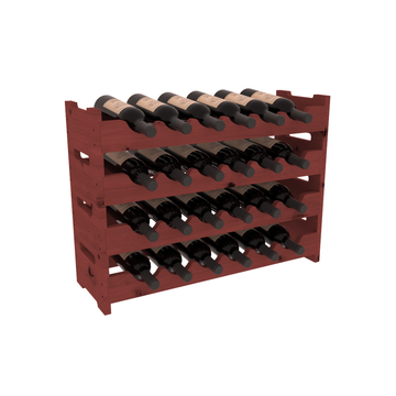 Living Series - 24 Bottle Mini Scalloped Rack in Alder Cherry stained without WineSafe™ Satin Sealant