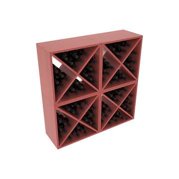 Living Series - 96 Bottle Wine Cube in Pine Cherry stained with WineSafe™ Satin Sealant