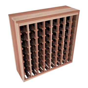 Living Series - 64 Bottle Deluxe Rack in Redwood Unstained without WineSafe™ Satin Sealant
