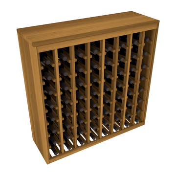 Living Series - 64 Bottle Deluxe Rack in Redwood Oak stained without WineSafe™ Satin Sealant
