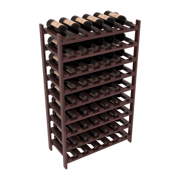 Living Series - 54 Bottle Stackable in Redwood Walnut stained with WineSafe™ Satin Sealant