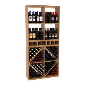 Retail Diamond Bin Display in Grand Mahogany Oak stained with WineSafe™ Satin Sealant