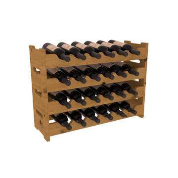 Living Series - 24 Bottle Mini Scalloped Rack in Alder Oak stained without WineSafe™ Satin Sealant