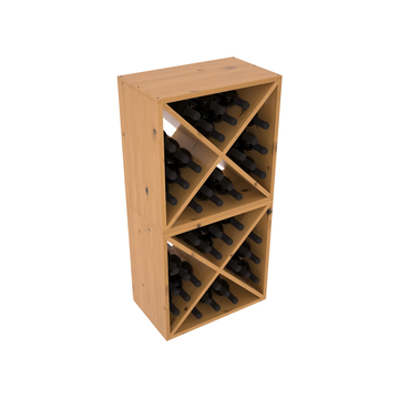 Living Series - 48 Bottle Wine Cube in Alder Oak stained with WineSafe™ Satin Sealant