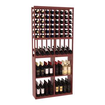 Retail High Reveal Display in Knotty Alder Cherry stained with WineSafe™ Satin Sealant