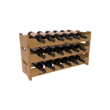 Living Series - 18 Bottle Mini Scalloped Rack in Alder Oak stained with WineSafe™ Satin Sealant