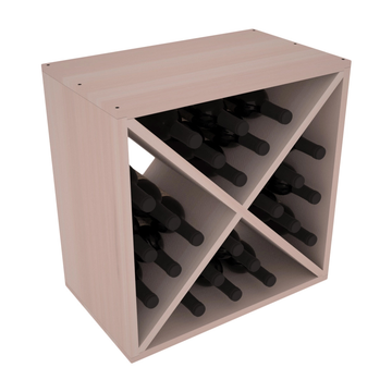 Living Series - 24 Bottle Wine Cube in Redwood Greywash stained without WineSafe™ Satin Sealant
